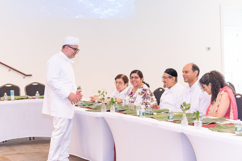 Navjote reception at a Zoroastrian temple.
