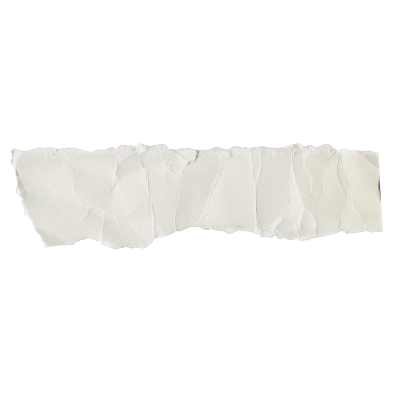 ripped white paper scrap