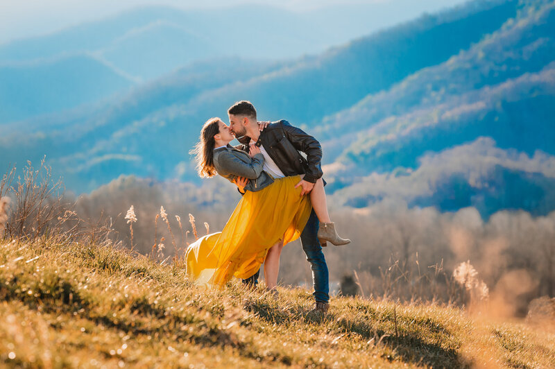 mountain couple engagement photography
