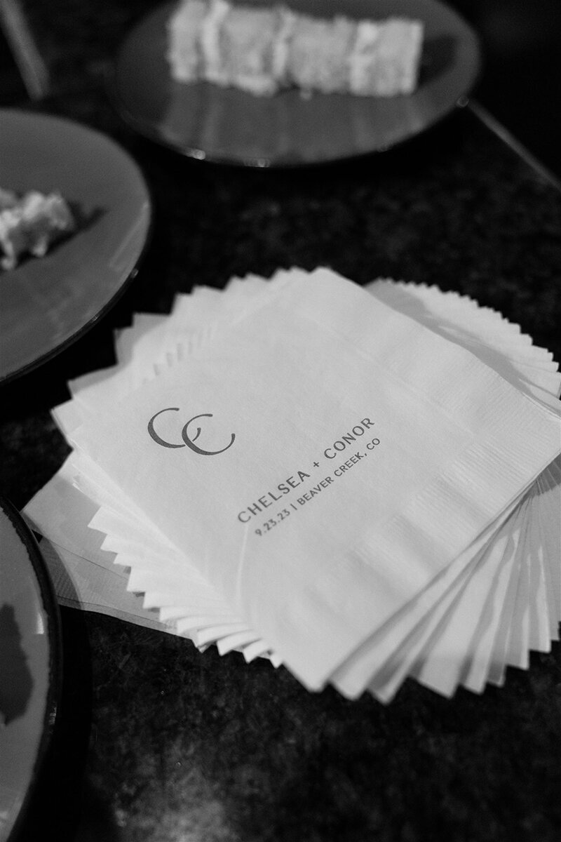 modern monogram cocktail napkins