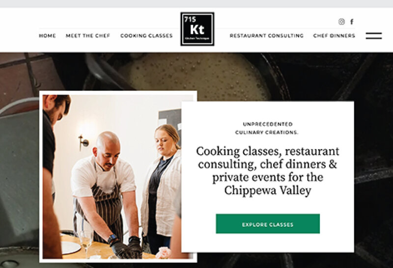 Semi Custom Website Design for Culinary Educator The Kitchen Technique-01
