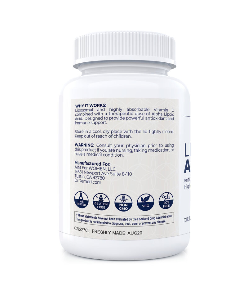 lipsomal vitamin c antioxidant capsules