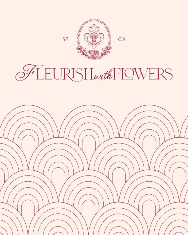 Garden party style branding for a florist