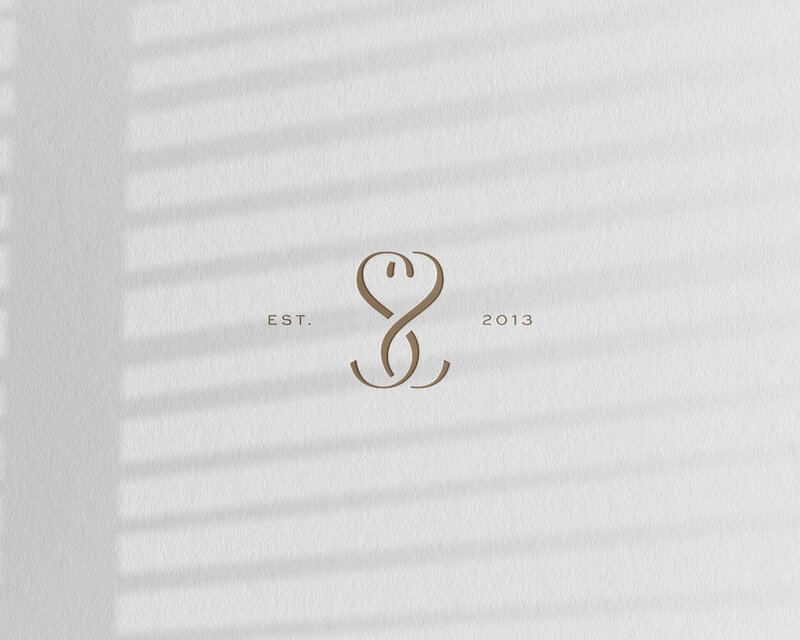 Intertwined SS monogram logo for a photography
