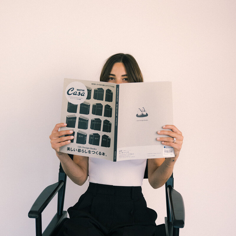 an editorial brand photoshoot in studio