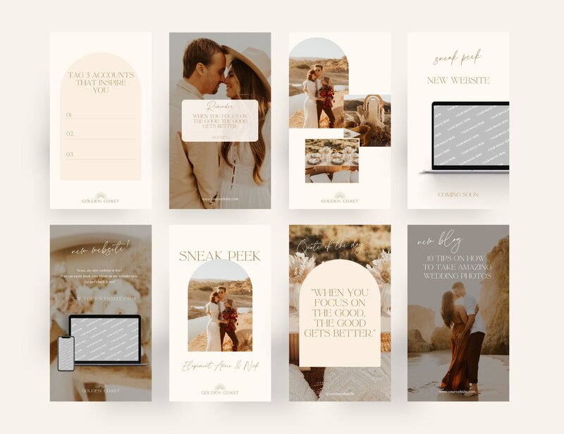 Boho Instagram story templates for photographer