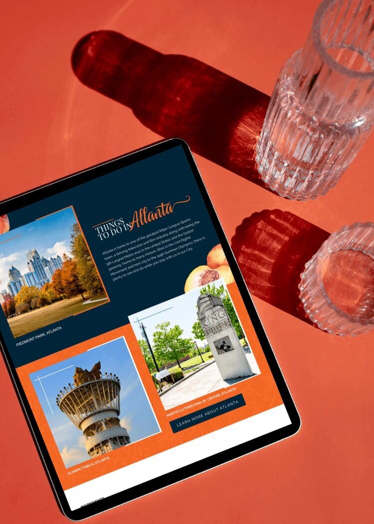 iPad device mockup Vacay Everyday Website Design, Rachelle Deem Website Portfolio