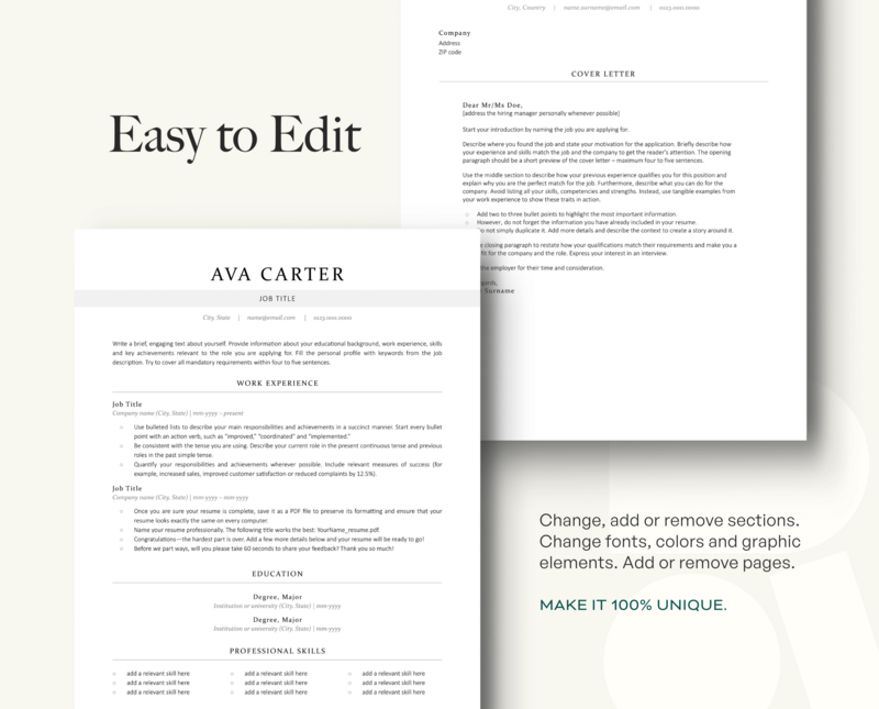 ATS-FRIENDLY RESUME + COVER LETTER