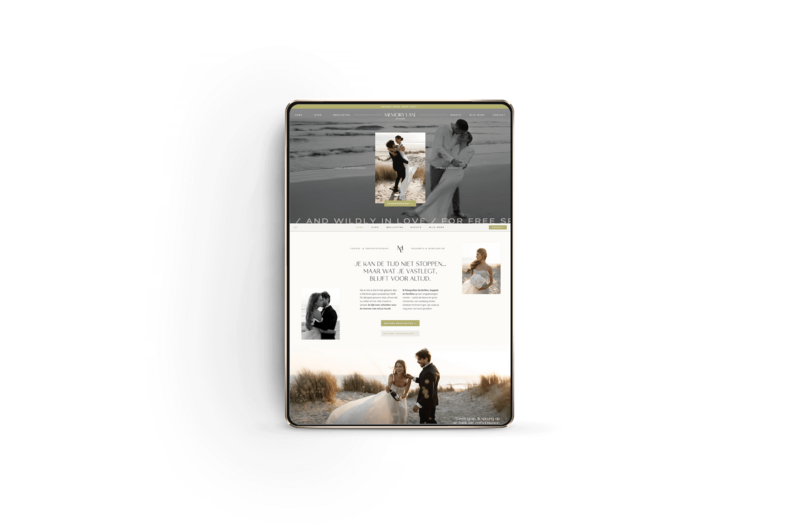 Stijlvolle Showit website template voor fotografen