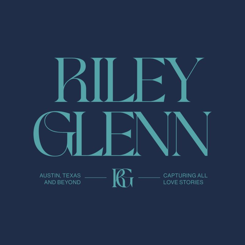 Blue background with Riley Glenn's logo on the top.