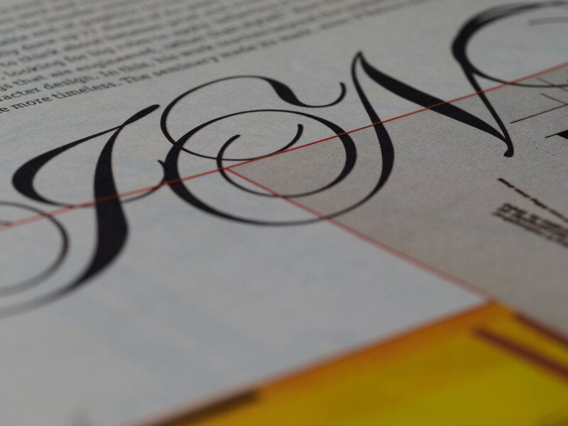 abstract photograph of typography design