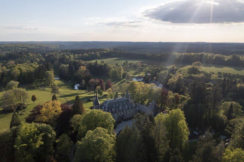 Chateau d'Assenois, vue aérienne