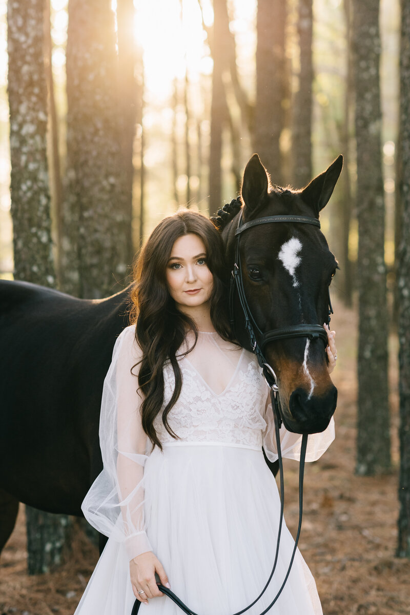 bridal portrait horse EQUINE PHOTOGRAPHER AIKEN SC HORSES EQUESTRIAN AUGUSTA GA PHOTOGRAPHY AIKEN SOUTH CAROLINA EQUESTRIAN PHOTOGRAPHER EQUINE PHOTOGRAPHY aiken south carolina  horse photography sunset