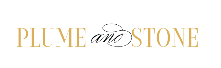 Gold and blush custom stationery design logo