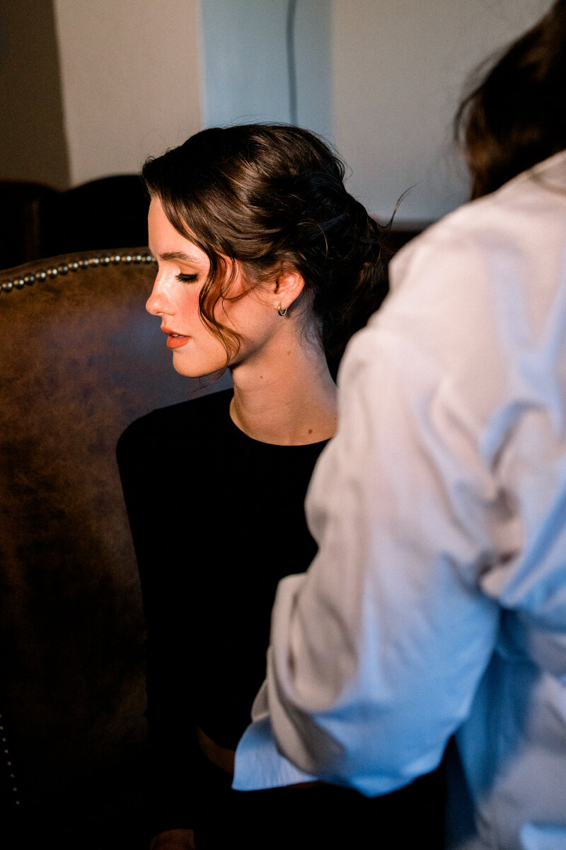 hair and makeup behind the scenes of tubac bride