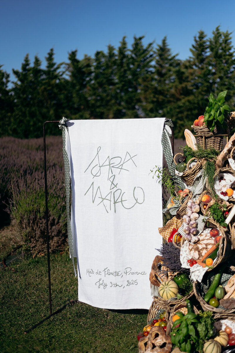 Wedding Welcome Sign Provence