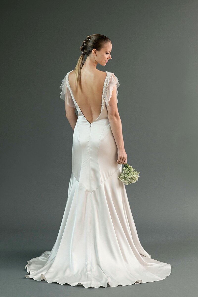 Bridal Jumpsuit with pearl top, available in plus size