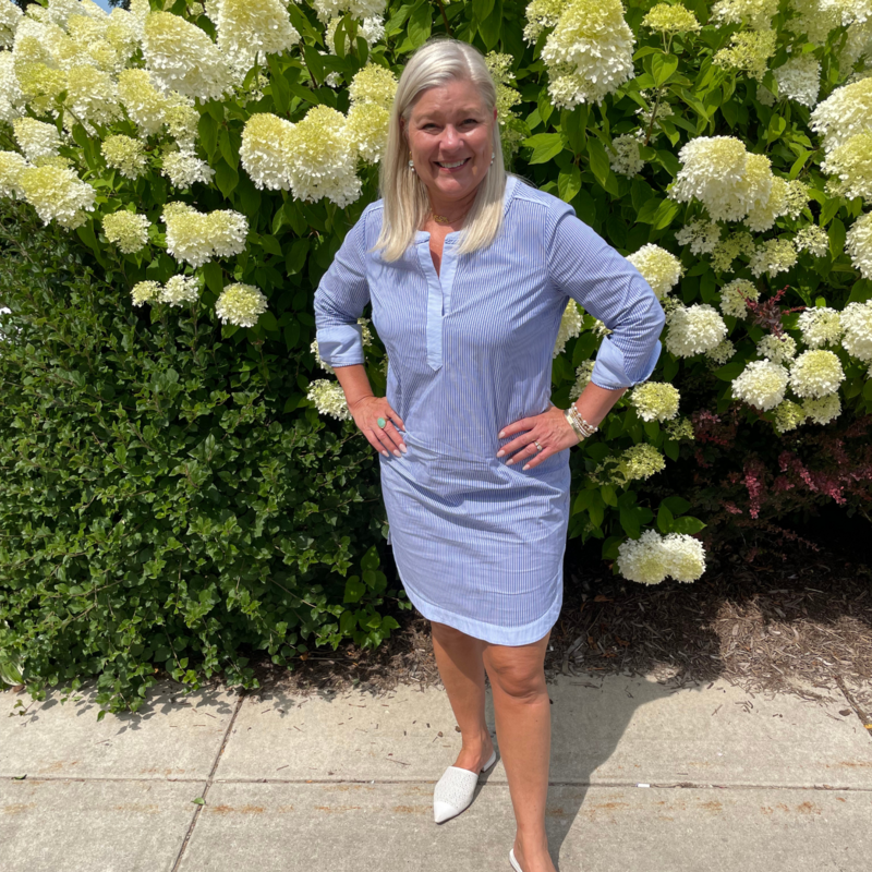 Jane Zimmer in a garden