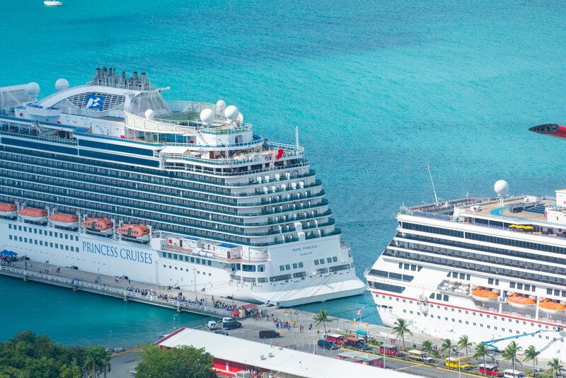 Cruise ship on the Caribbean