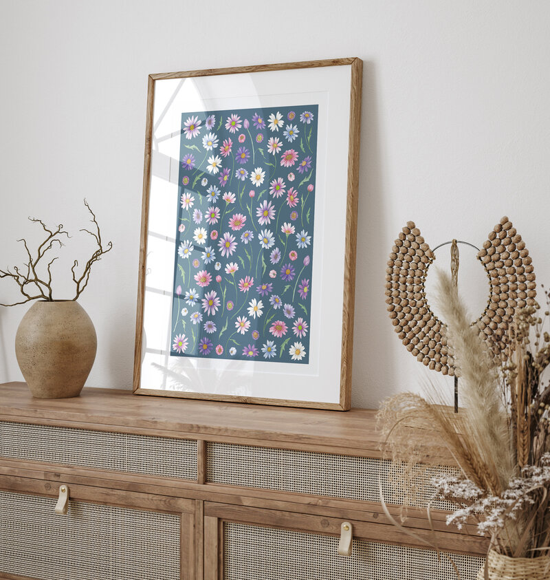 Mockup slanted frame Aus Daisy