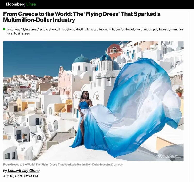 Article de presse (Bloomberg) a propos de la flying dress