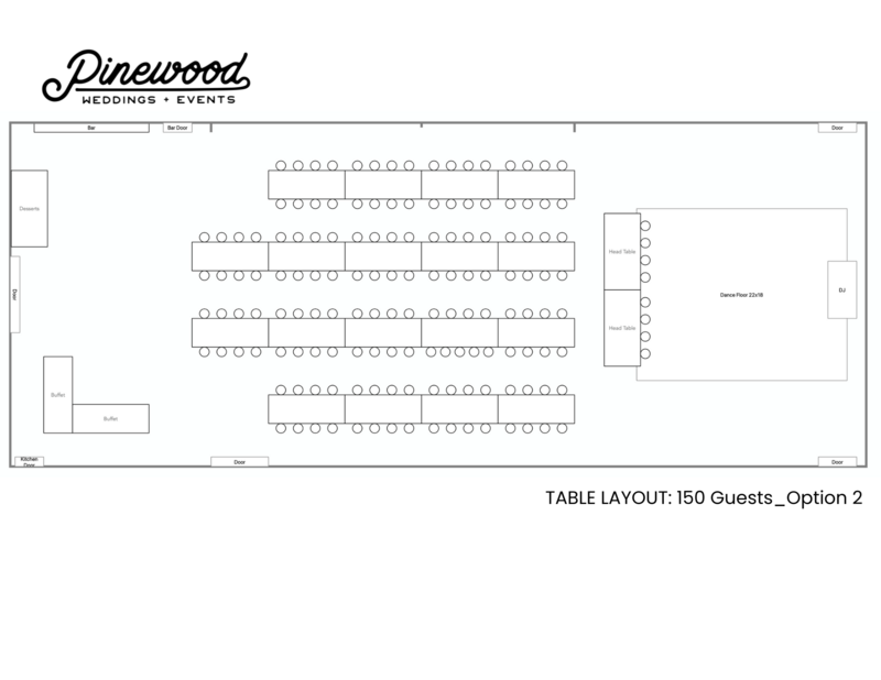 Pinewood Weddings and Events - Modern Wedding and Event Venue in Minnesota's Pine Forest - Talbe Layouts - 14