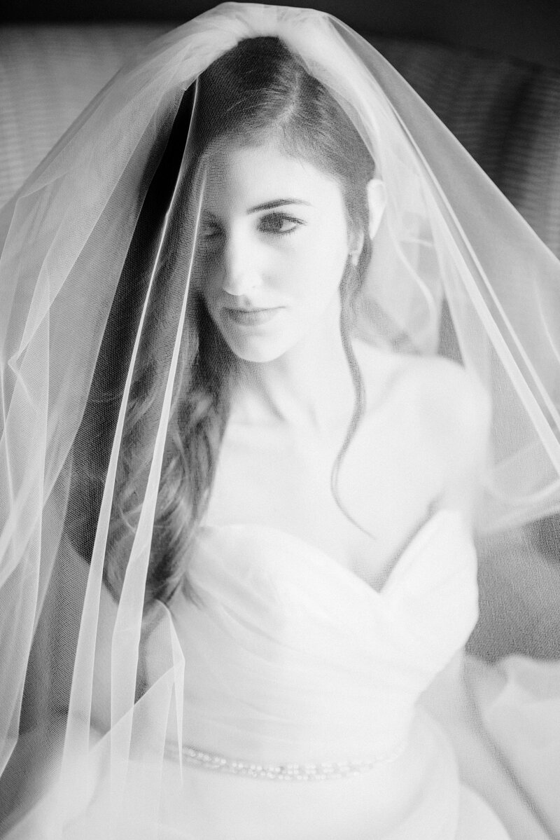 Bridal Portrait in black and white