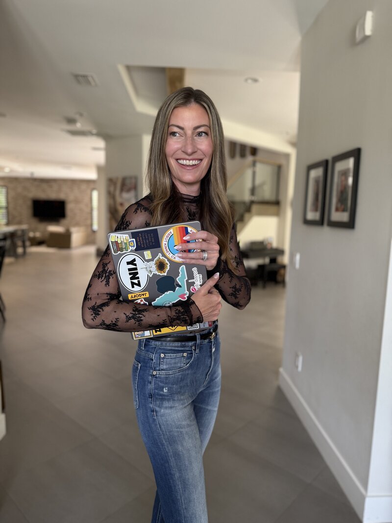 Jill smiling in workout clothes