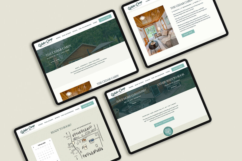 Brand and web design project showcase for Northwest Ohio wedding photographer on teal background