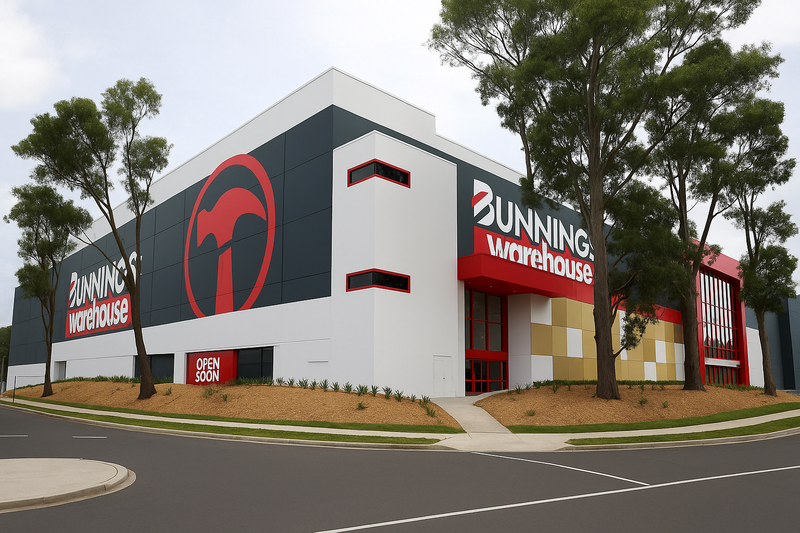 Bunnings Super Store project in Caringbah, built by Serlana Constructions for high-demand commercial use