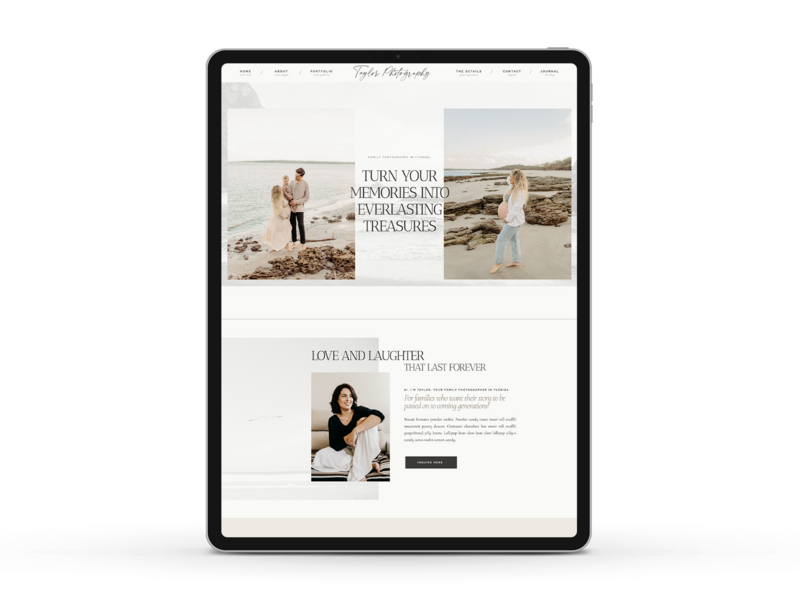 Showit Template for dark and moody Photographers