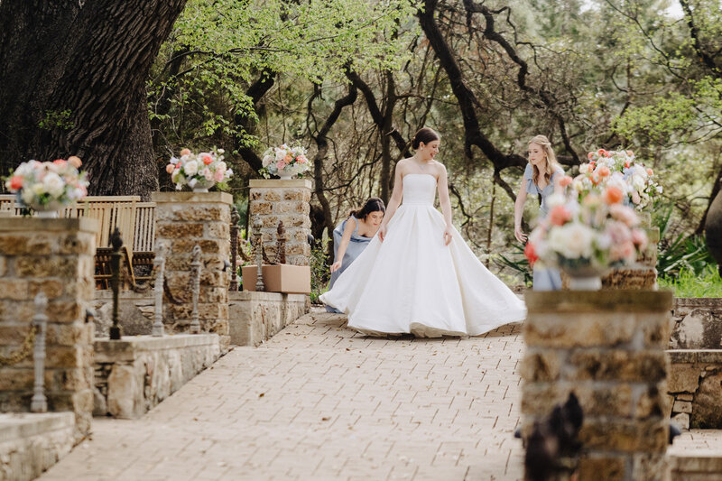 bridesmaid dress alterations austin Tessa Backless Modern Wedding Dress