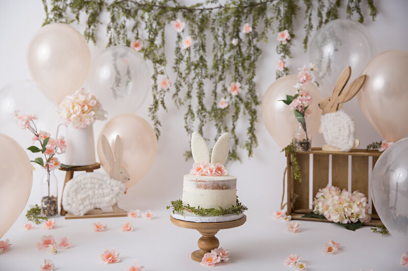 cake smash floral spring easter