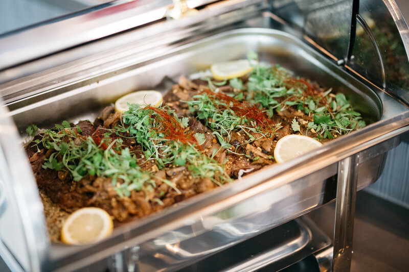 Catering food in buffet