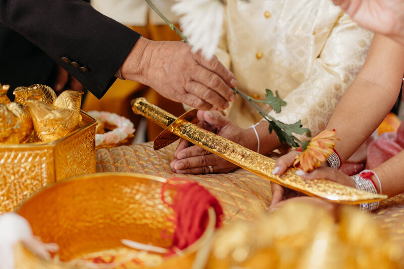 Bride and Groom in Traditional Khmer Wedding Ceremony Rituals | Khmer Wedding Photographer, Phavy Photography