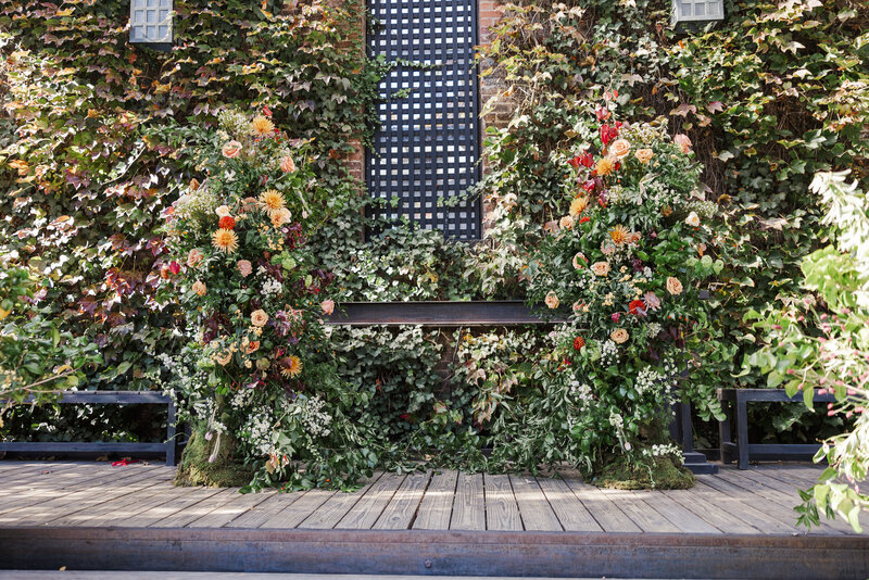 Adorable bridal suite for this beautiful fall/winter intimate wedding styled shoot