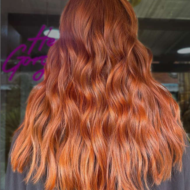 bethany hair transformation lubbock copper color