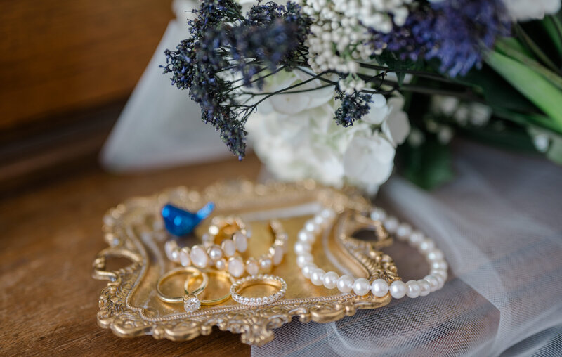 pearls and bride details