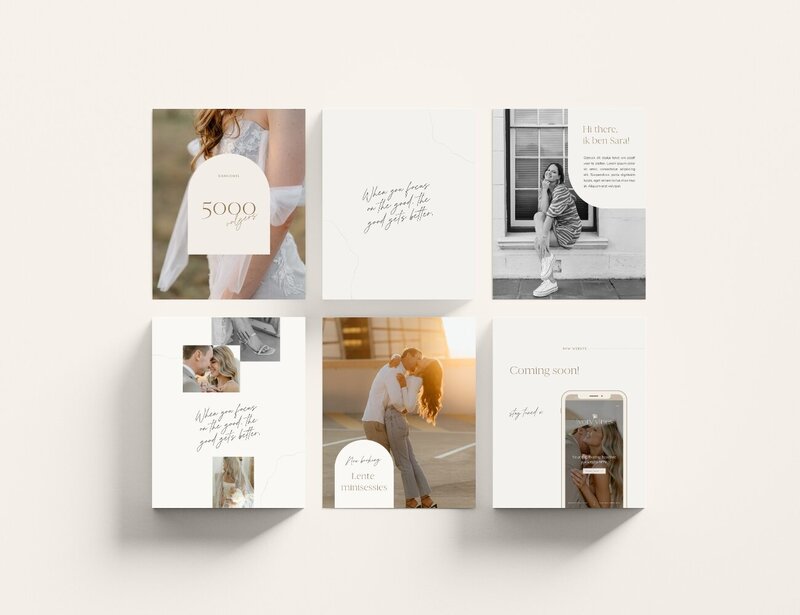 Neutrale Instagram templates voor fotografen Ivory Vines 1