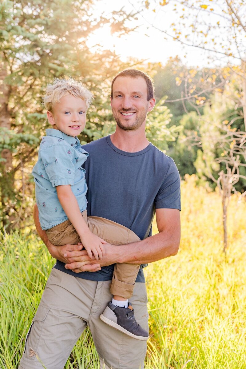 eau claire family photography session dad and son