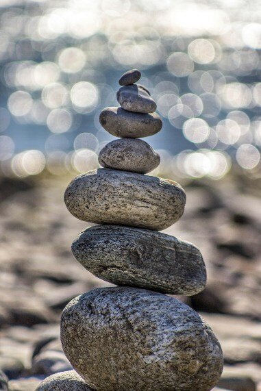 stack of rocks forming a cairn
