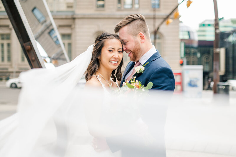 Downtown Bride and Groom Portraits