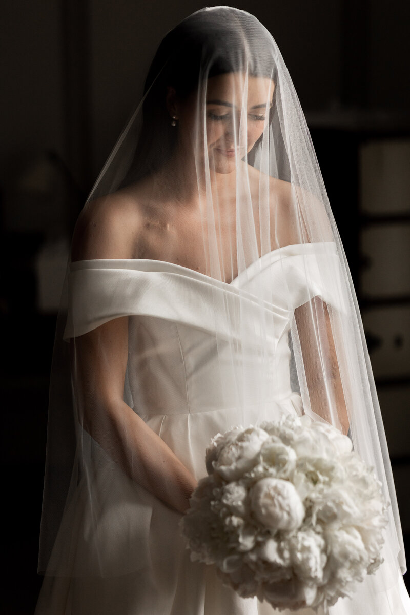 Bridal portrait at Tortworth Court, Gloucestershire