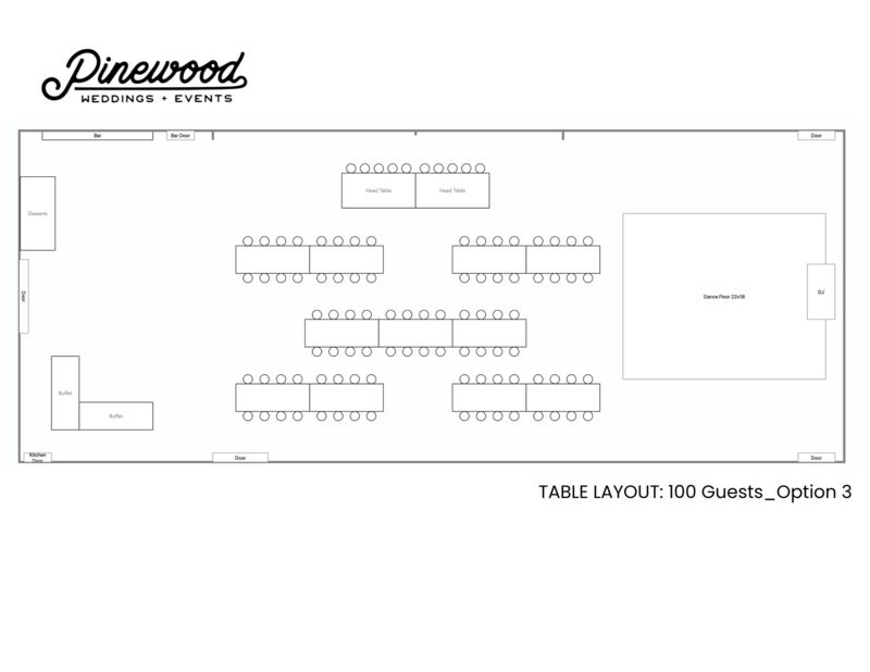 Pinewood Weddings and Events - Modern Wedding and Event Venue in Minnesota's Pine Forest - Talbe Layouts - 9