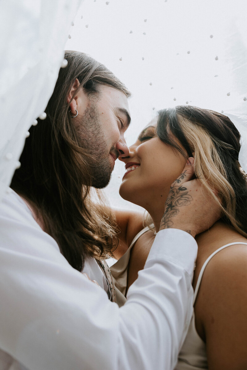 bride and groom's first look at mattei's tavern