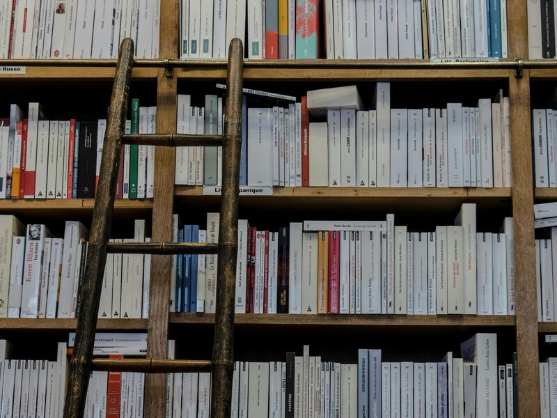 ladder in a library