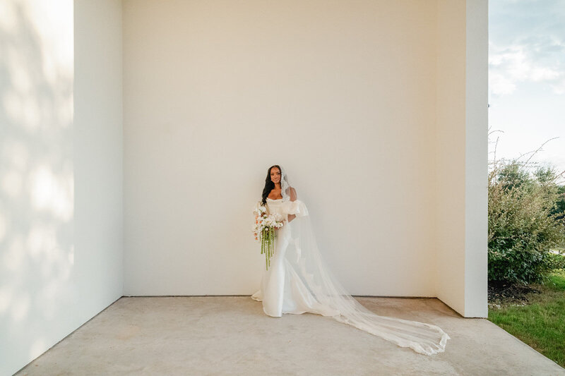 bridal portrait moments at The Arlo wedding venue in Austin, Texas