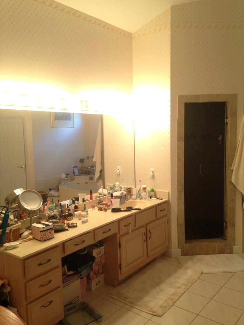 Master Sink Area Before Renovation