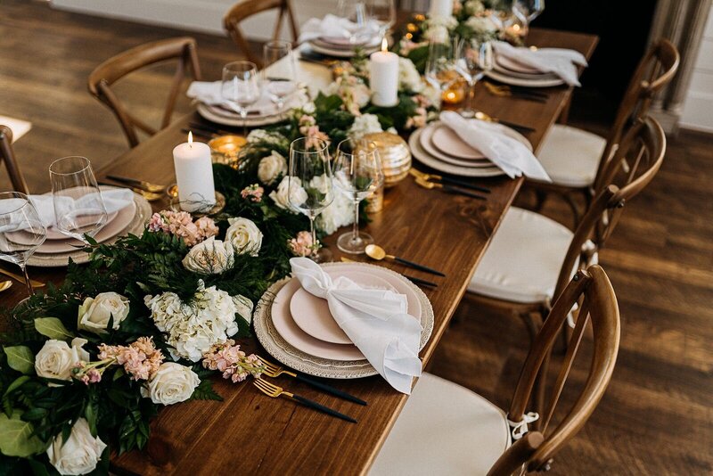 Wedding tablescape by a wedding planner