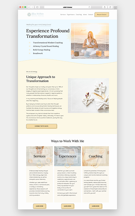web design in shopify, showit and squarespace